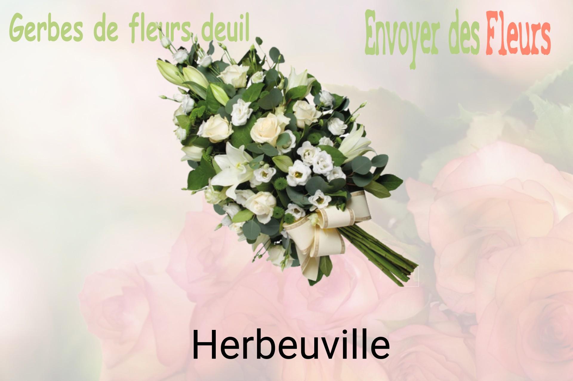 Gerbe de fleurs de deuil livrée à Herbeuville